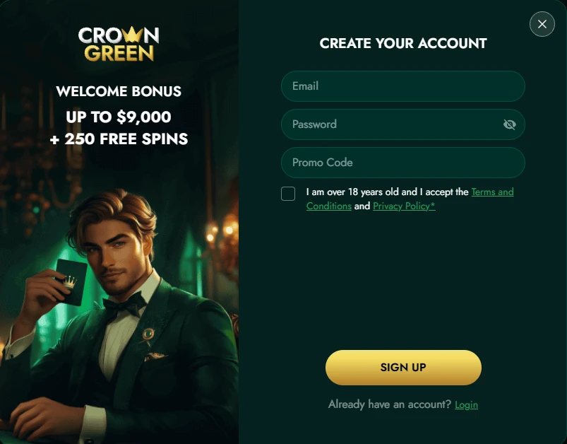 crowngreen-casino-registration-banner
